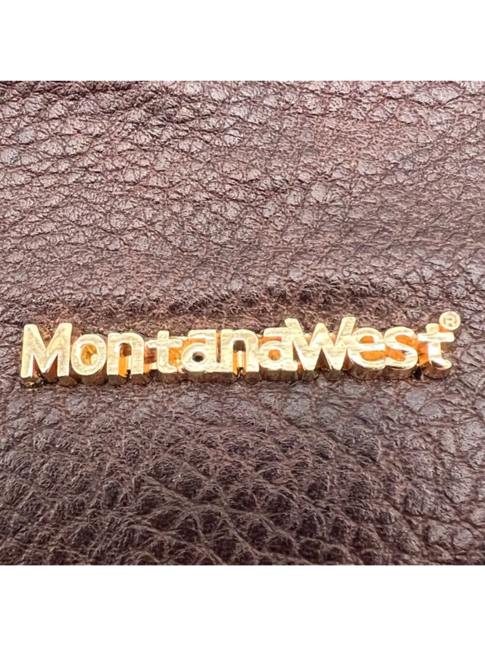 Montana West Brown Faux Leather Crossbody Bag Gold Accents Zippered Compartments - Picture 4 of 14